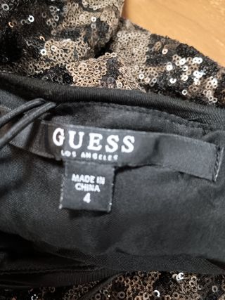 Vestito paillettes verde militare e nero