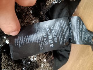 Vestito paillettes verde militare e nero