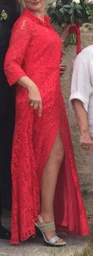 Vestido fiesta Alba Conde rojo talla 44