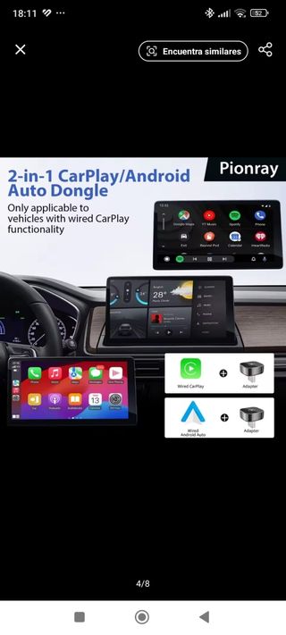 Adaptador Inalámbrico CarPlay Android Auto