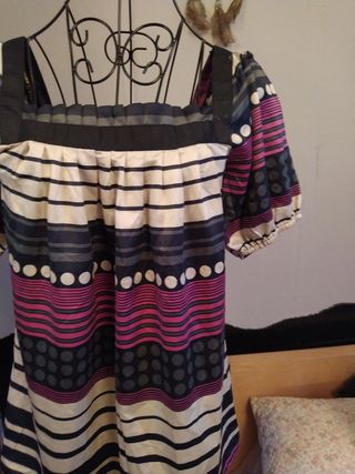 Blusa de poliéster multicolor