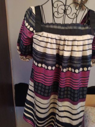 Blusa de poliéster multicolor