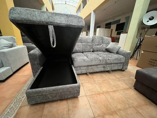 Nuevo: Sofa Cama Chaise Longue con Arcon 263x160CM