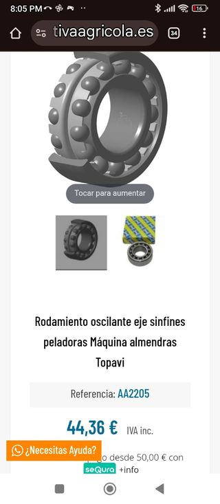 Rodamientos 1206 2 unidades 19€ las 2