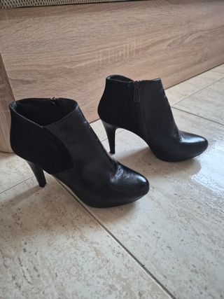 Botines T39 Negro Mujer