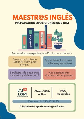 preparador oposiciones inglés CLM