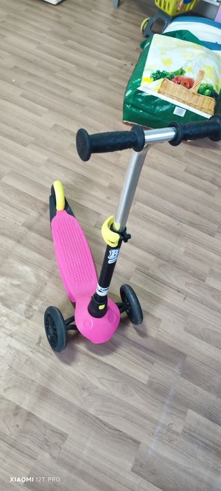 Patín infantil 3 ruedas rosa
