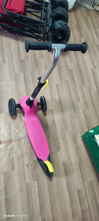 Patín infantil 3 ruedas rosa