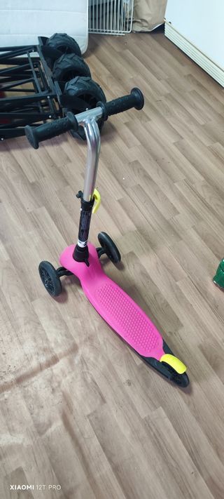 Patín infantil 3 ruedas rosa