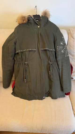 Parka BDBA verde con forro de pelo
