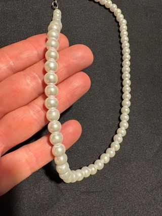 Collana di perle bianche lunghezza 49/50 cm