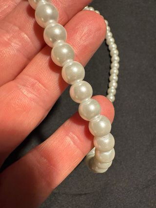 Collana di perle bianche lunghezza 49/50 cm