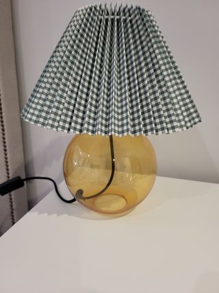 Lampada da tavolo con schermo Quadri