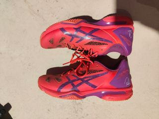 Deportivas Asics Padel Mujer Rosa y Morado