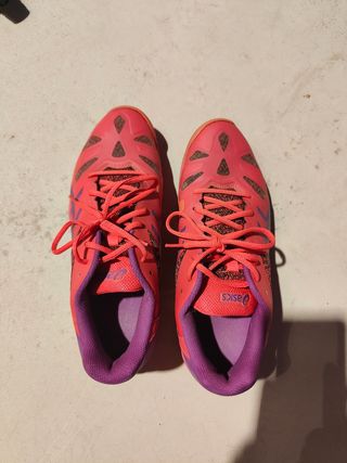 Deportivas Asics Padel Mujer Rosa y Morado