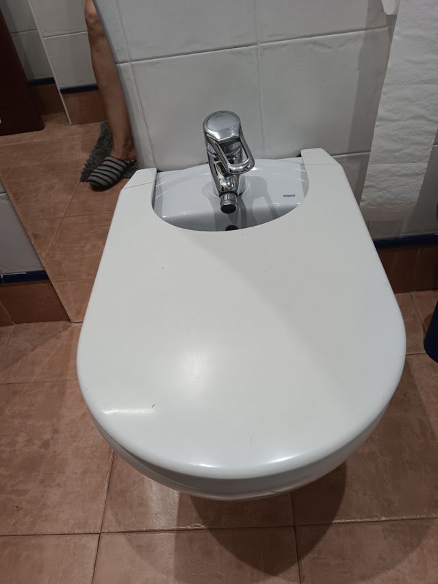 Bidé Roca Blanco con Tapa y Grifo