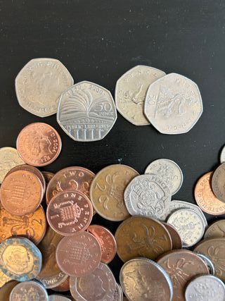 Lote de monedas británicas