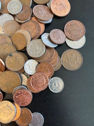 Lote de monedas británicas