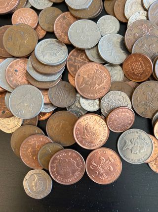 Lote de monedas británicas