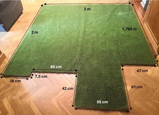 Césped artificial (2m x 1,7m) 
