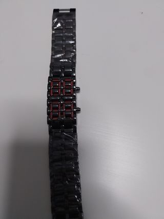 Reloj Digital LED Negro y Rojo