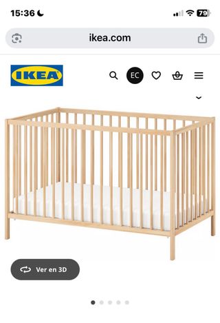 Cuna de madera Ikea