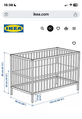 Cuna de madera Ikea