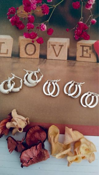 Argollas Plata 950 Pequeñas