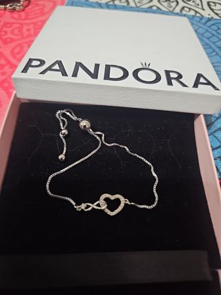 Pulsera Pandora Corazón Infinito Plata