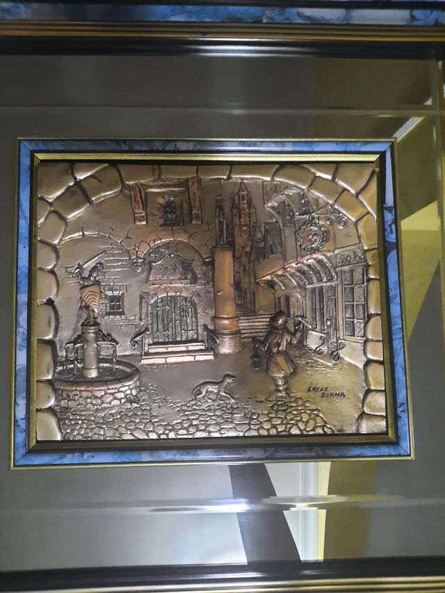 Quadro rilievo lastra argento 925