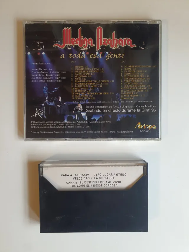 Doble CD "A toda esa gente" y 1 cassette de Medina