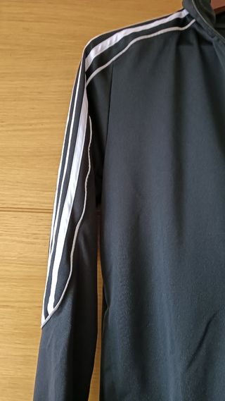 Sudadera Adidas Negra Cremallera Reflectante