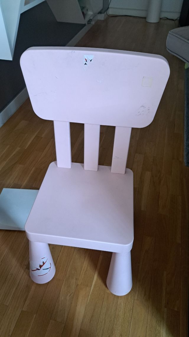 Mesa y Silla Infantil Rosa Ikea