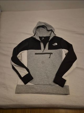 Sudadera The North Face gris y negra