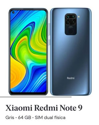 Xiaomi Redmi Note 9 Gray 64GB, 2 custodie.
