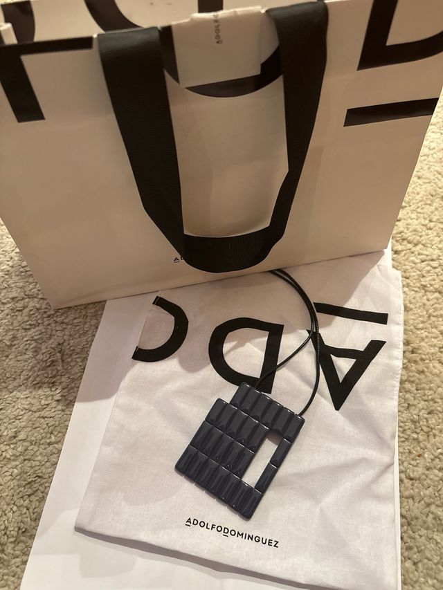 Collar Adolfo Dominguez Plata/Negro/Azul