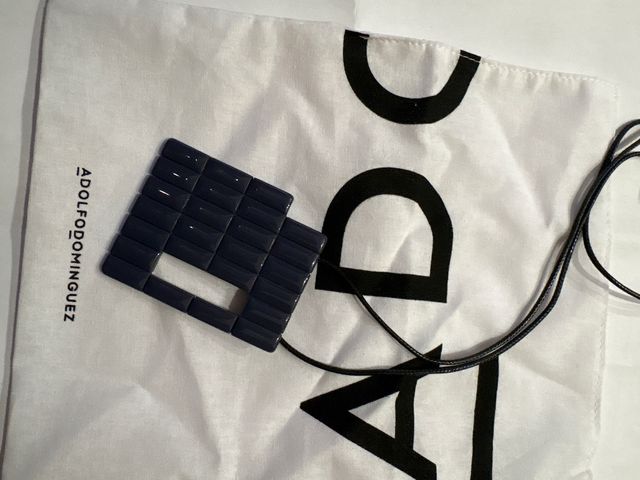 Collar Adolfo Dominguez Plata/Negro/Azul