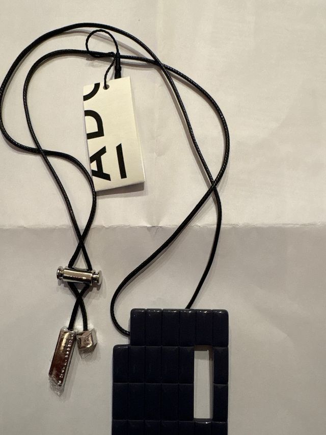 Collar Adolfo Dominguez Plata/Negro/Azul