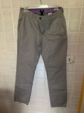 Pantalone chino grigio elegante da uomo H&M 