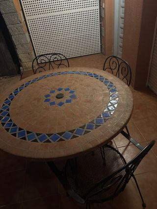 Mesa de cerámica para terraza