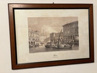 Quadro Stampa Venice con Cornice in Legno