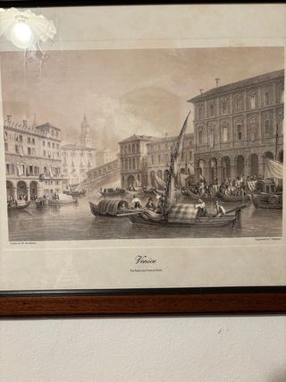 Quadro Stampa Venice con Cornice in Legno