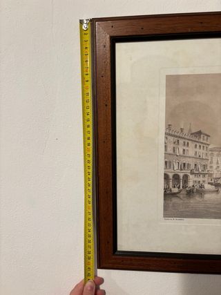 Quadro Stampa Venice con Cornice in Legno