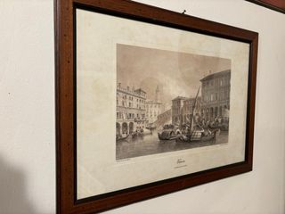 Quadro Stampa Venice con Cornice in Legno