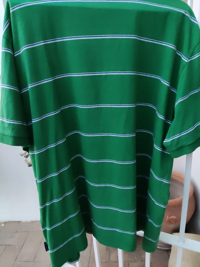 Polo Nautica Jeans Verde Rayas Talla XXL