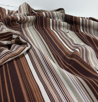 Blusa Vintage Rayas Marrón y Beige