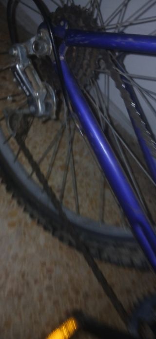 Bicicleta de montaña morada