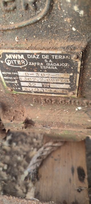 Motor Diter MWM D-302-2 con polea