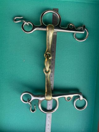 Morso per cavallo in ottone e acciaio