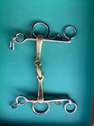 Morso per cavallo in ottone e acciaio